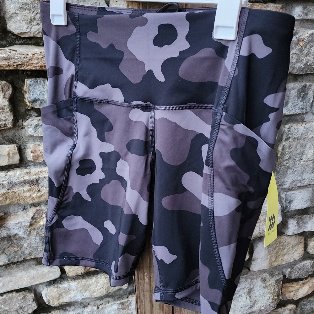 Camo Biker Shorts Pockets XXL All in Motion NWT
